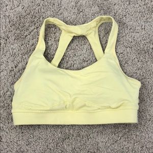 Yellow sports bra